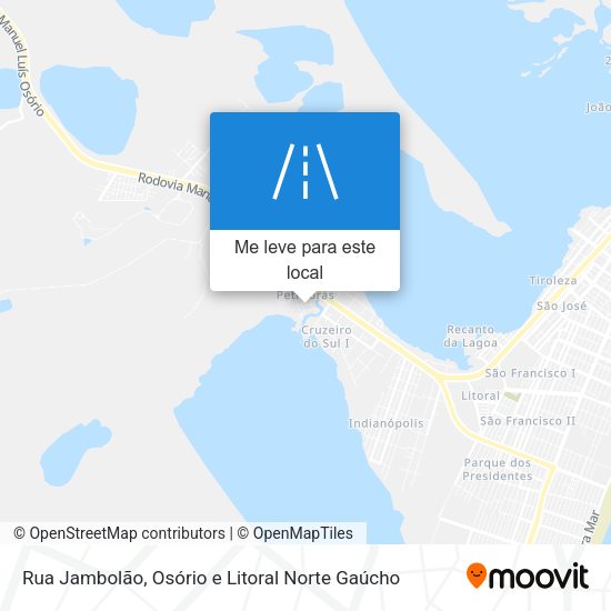 Rua Jambolão mapa