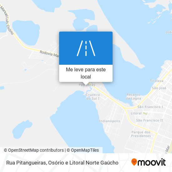 Rua Pitangueiras mapa