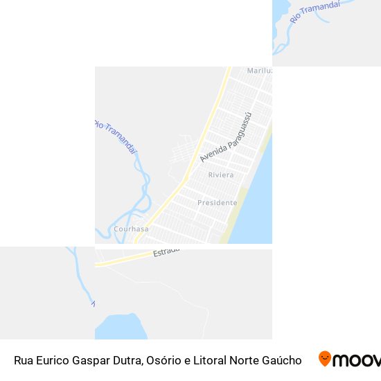 Rua Eurico Gaspar Dutra mapa