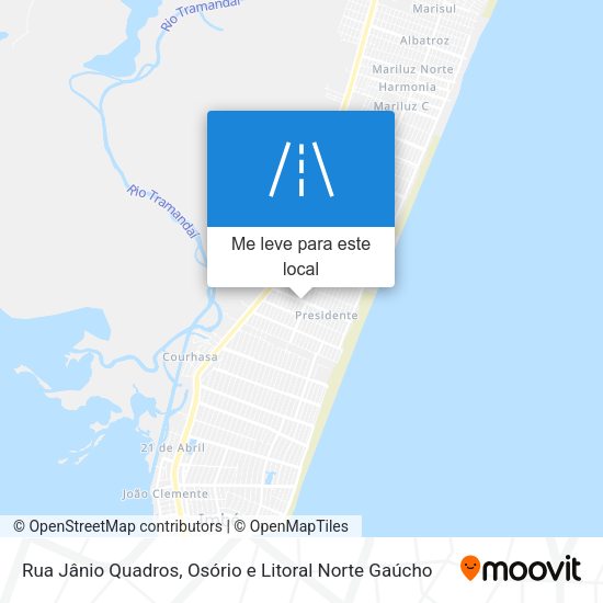 Rua Jânio Quadros mapa