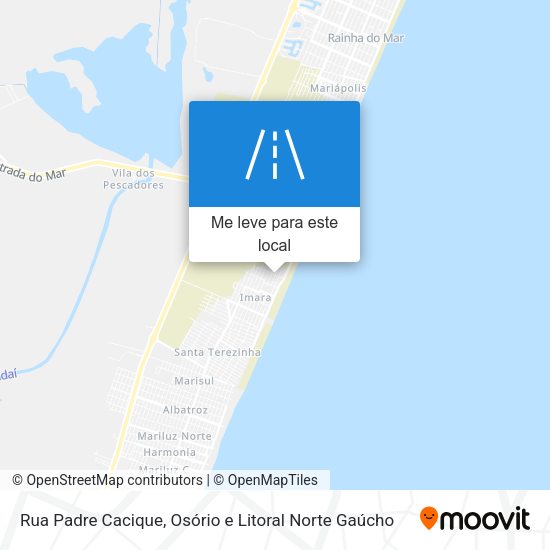 Rua Padre Cacique mapa