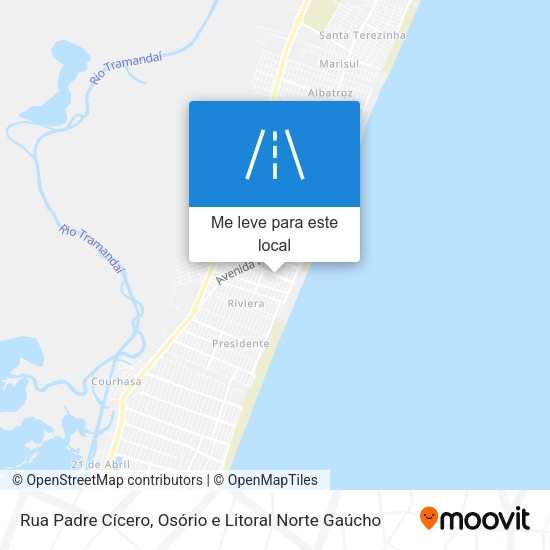 Rua Padre Cícero mapa