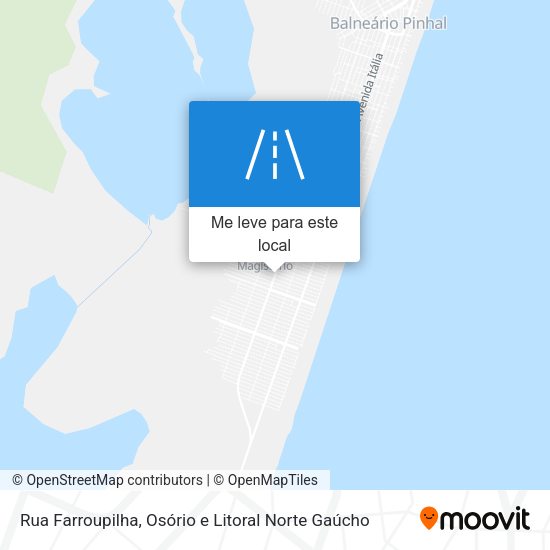 Rua Farroupilha mapa