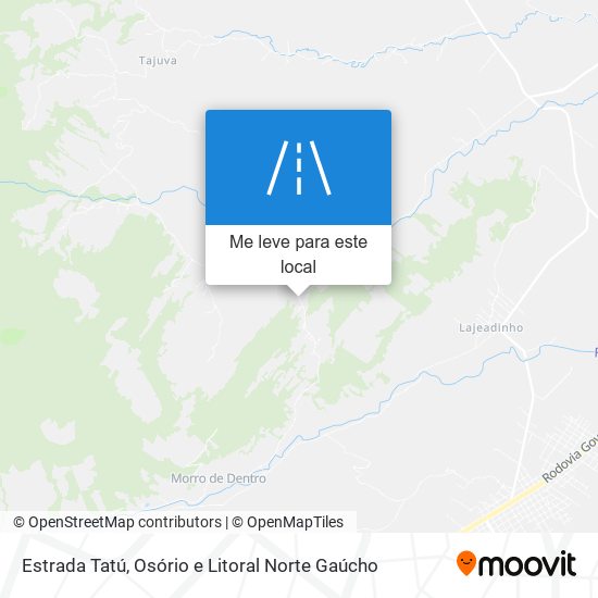 Estrada Tatú mapa