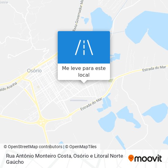 Rua Antônio Monteiro Costa mapa