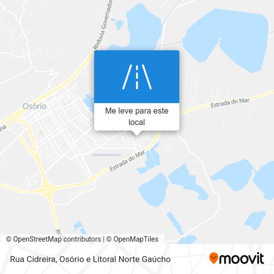 Rua Cidreira mapa