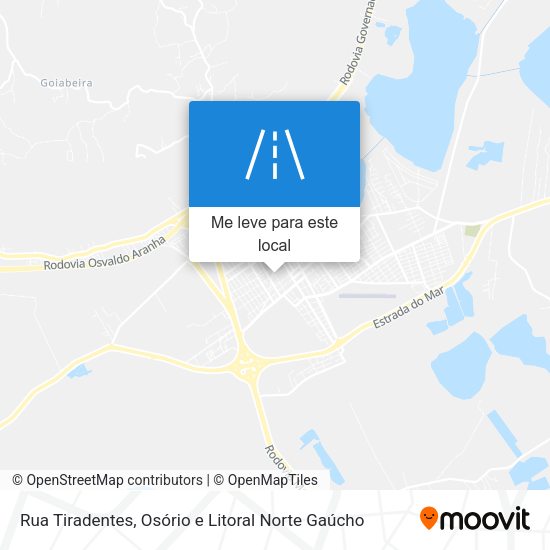 Rua Tiradentes mapa