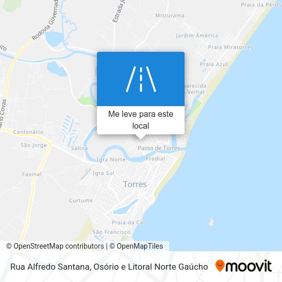 Rua Alfredo Santana mapa