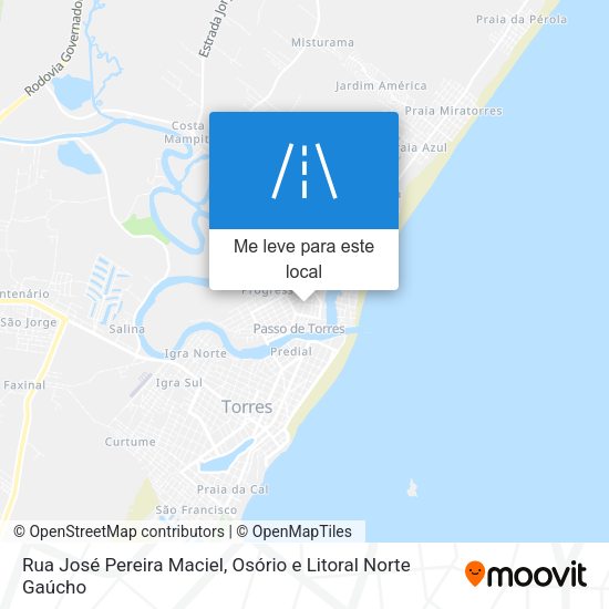 Rua José Pereira Maciel mapa