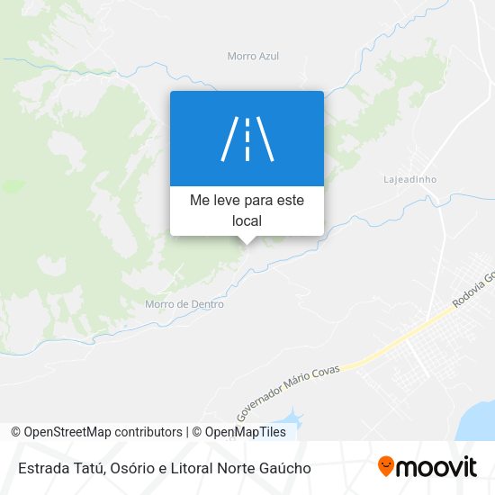 Estrada Tatú mapa