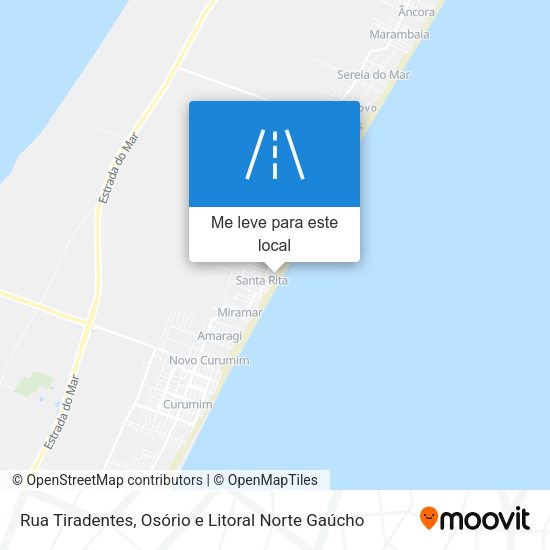 Rua Tiradentes mapa