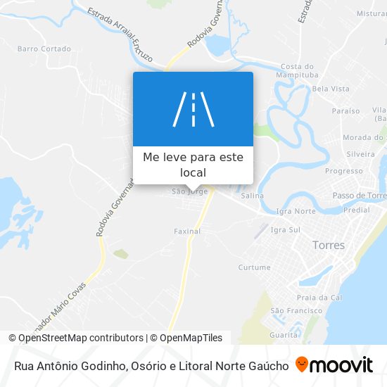 Rua Antônio Godinho mapa