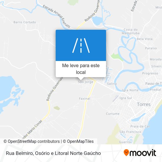 Rua Belmiro mapa