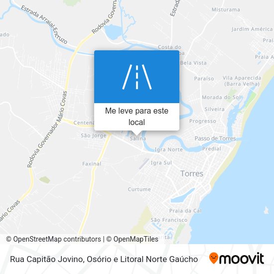 Rua Capitão Jovino mapa