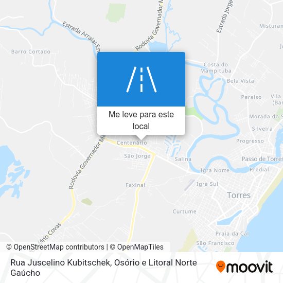 Rua Juscelino Kubitschek mapa