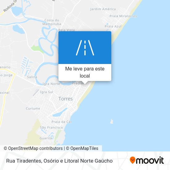 Rua Tiradentes mapa