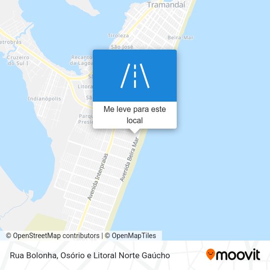 Rua Bolonha mapa