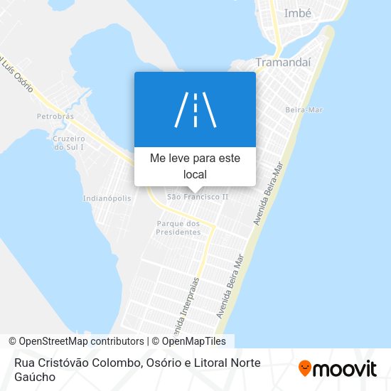 Rua Cristóvão Colombo mapa