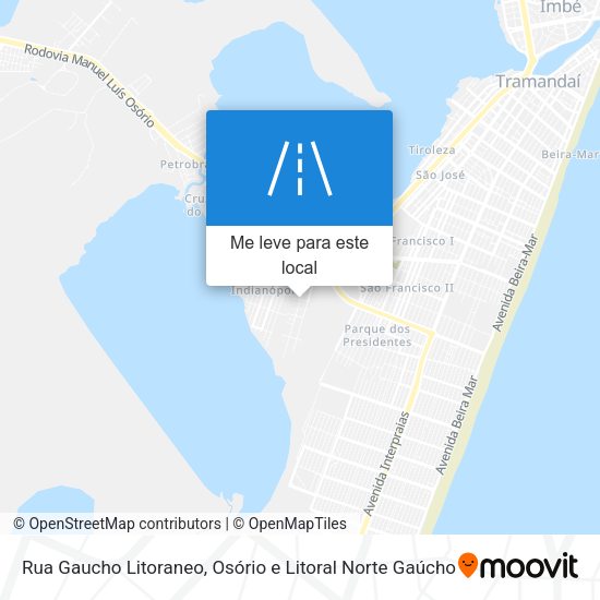 Rua Gaucho Litoraneo mapa
