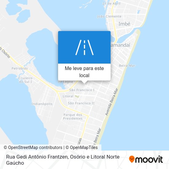 Rua Gedi Antônio Frantzen mapa