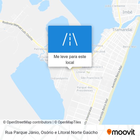 Rua Parque Jânio mapa