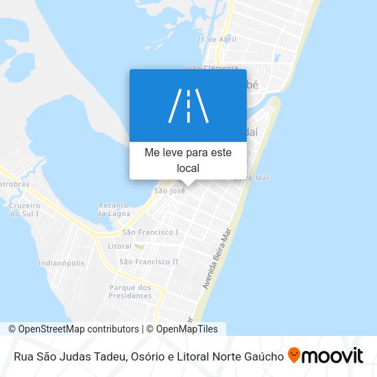 Rua São Judas Tadeu mapa