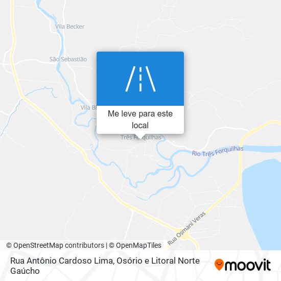 Rua Antônio Cardoso Lima mapa