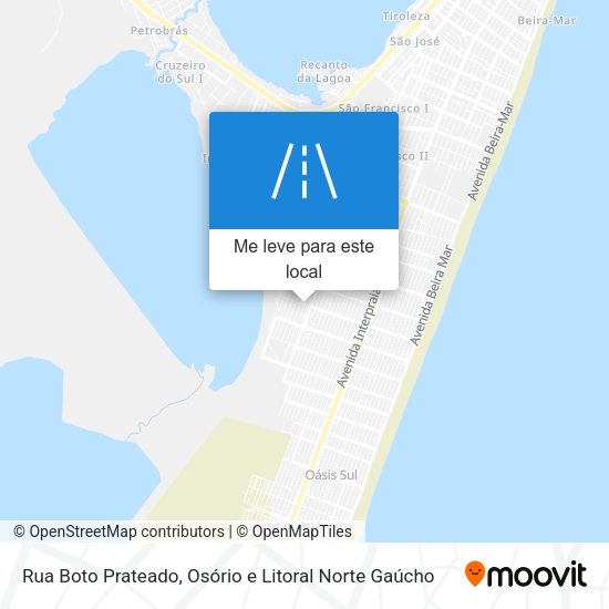 Rua Boto Prateado mapa