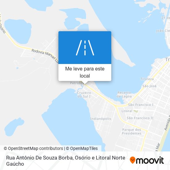Rua Antônio De Souza Borba mapa