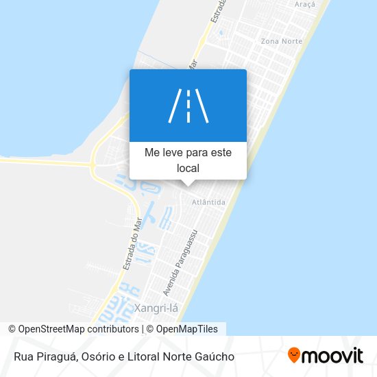 Rua Piraguá mapa