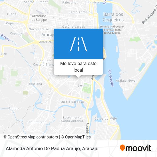 Alameda Antônio De Pádua Araújo mapa