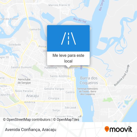 Avenida Confiança mapa