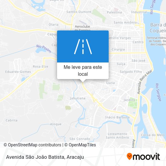 Avenida São João Batista mapa