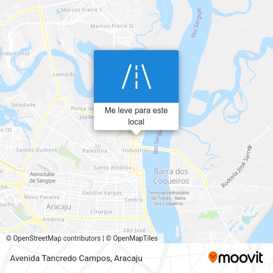 Avenida Tancredo Campos mapa