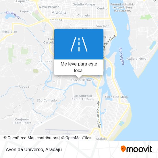 Avenida Universo mapa