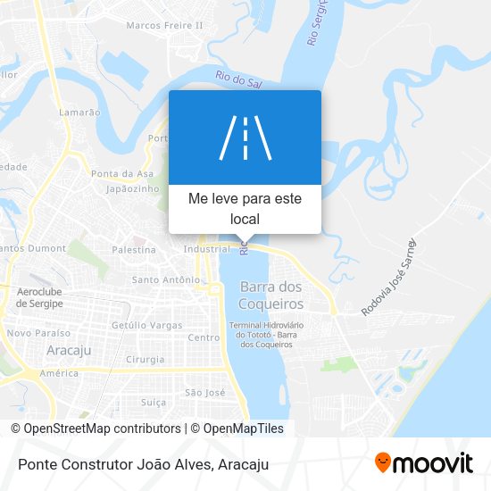 Ponte Construtor João Alves mapa