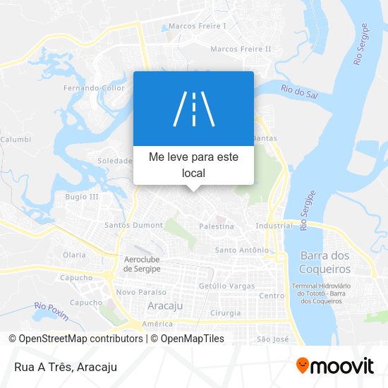 Rua A Três mapa