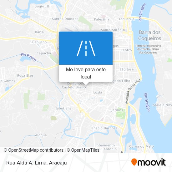 Rua Alda A. Lima mapa