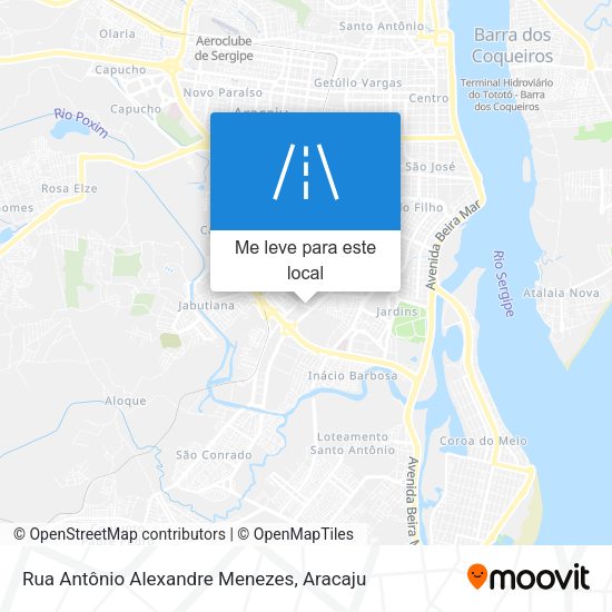 Rua Antônio Alexandre Menezes mapa