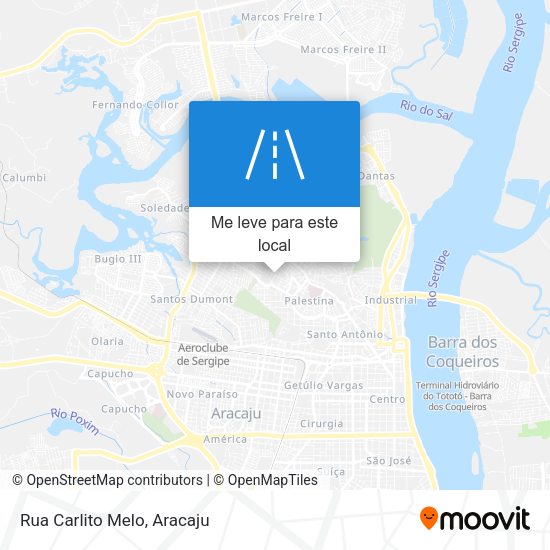 Rua Carlito Melo mapa