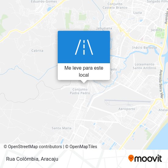 Rua Colômbia mapa