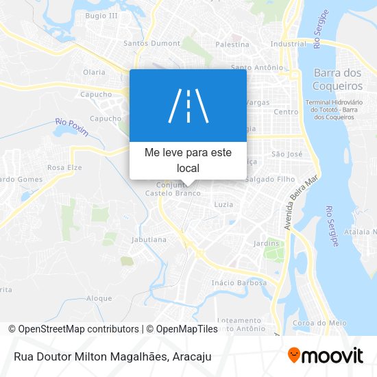 Rua Doutor Milton Magalhães mapa