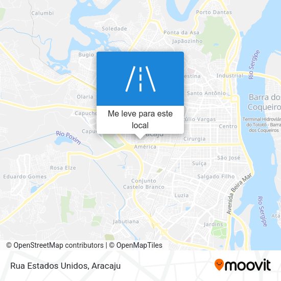 Rua Estados Unidos mapa