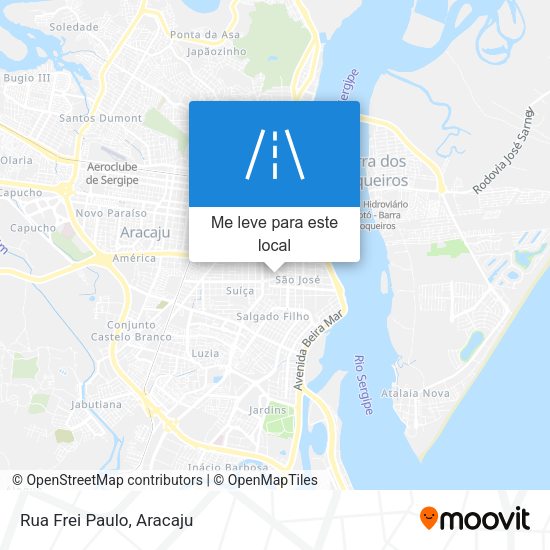 Rua Frei Paulo mapa