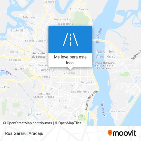 Rua Gararu mapa