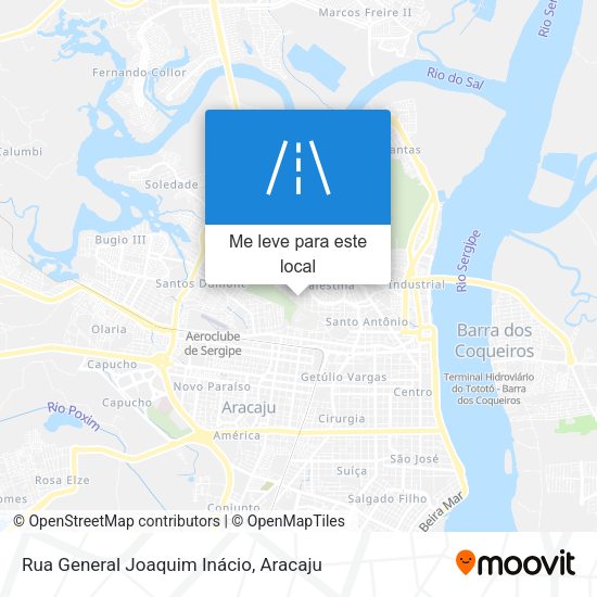 Rua General Joaquim Inácio mapa