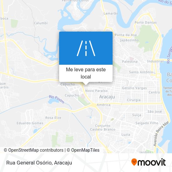 Rua General Osório mapa