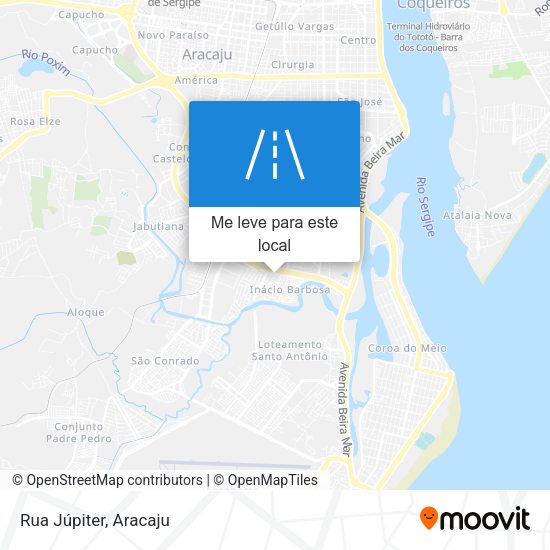 Rua Júpiter mapa