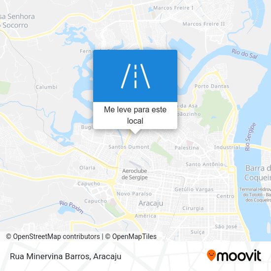 Rua Minervina Barros mapa