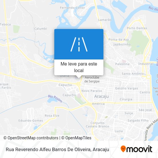 Rua Reverendo Alfeu Barros De Oliveira mapa